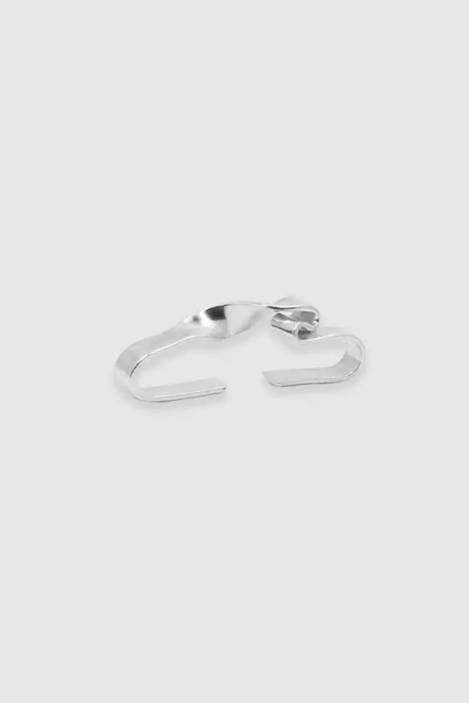 bague d'oreille bolduc 4 en argent de réemploi