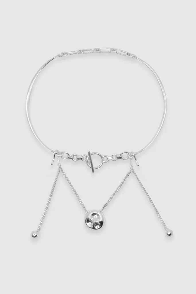 collier impactite en argent de réemploi