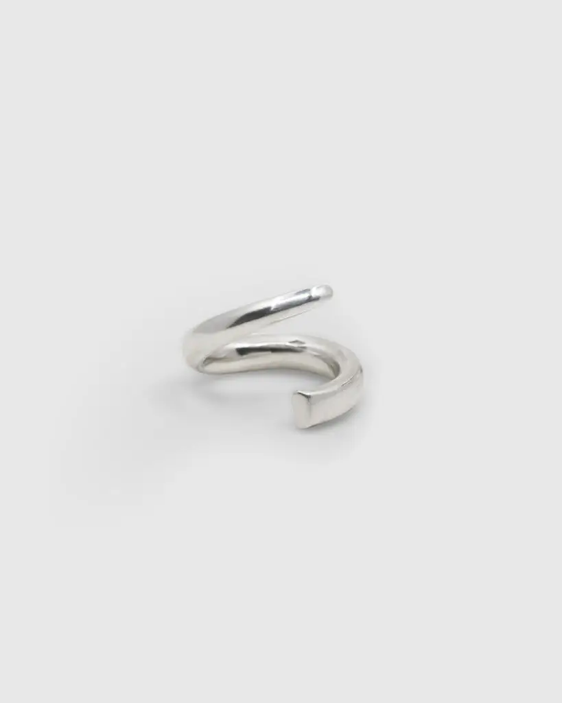 bague skewer 3 en argent upcyclé